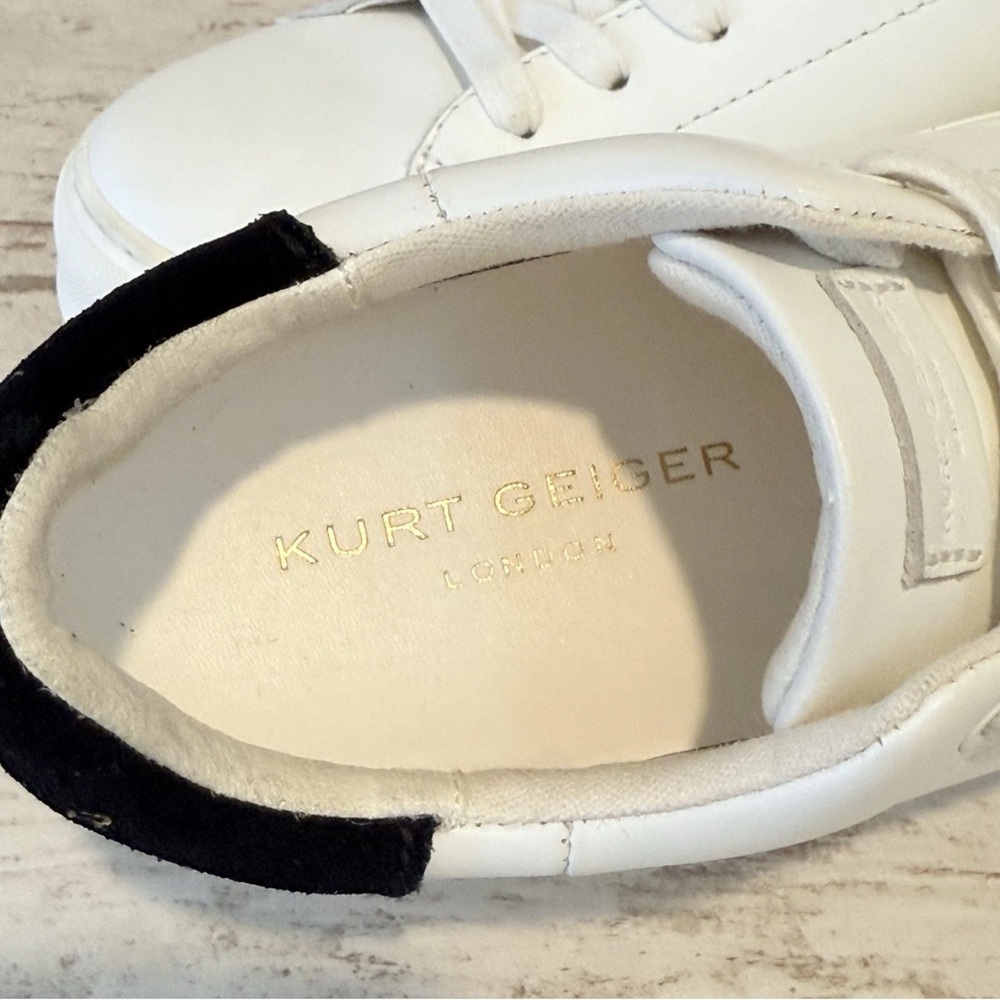 KURT GEIGER Women's Leather Laney Platform White Sneaker Size EU 36 US 5.5-6 New - Picture 13 of 14